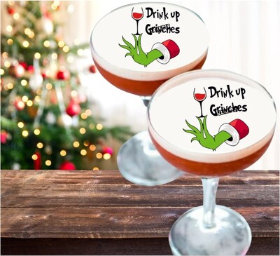 Drink up Gritches Edible Drink Christmas Cocktail Toppers Edible